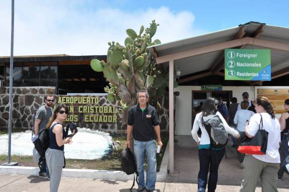 Aeroporto de San Cristóbal, na chegada à Galápagos
